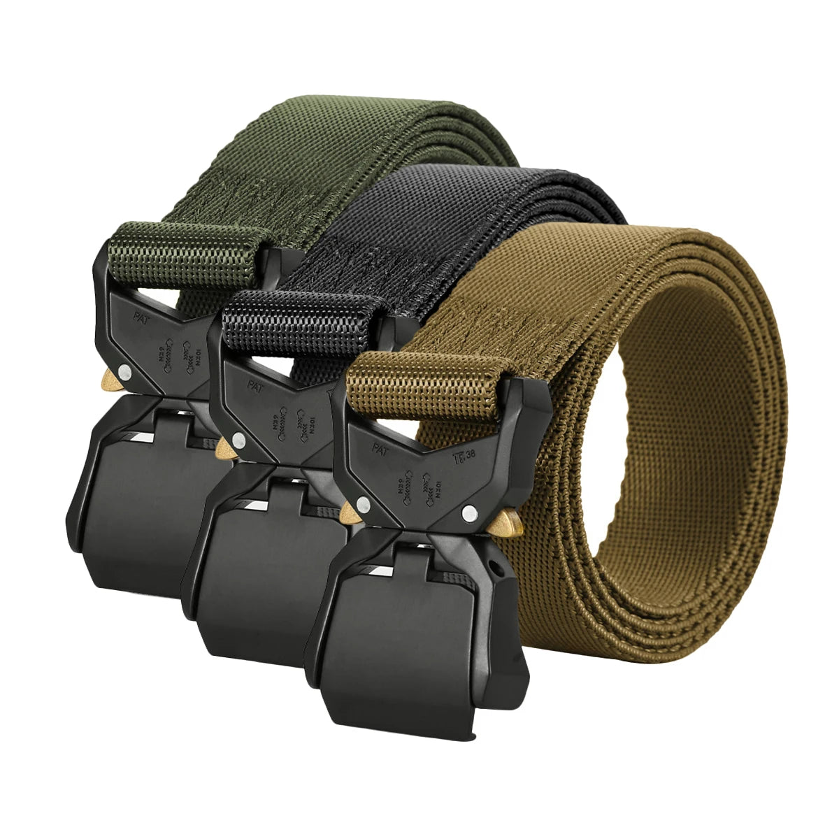 Hot Selling Tactical Belt Men's Nylon Fabric Belt Outdoor Quick Release Metal Buckle Belt for Hunting Hiking Sports Waistbelt