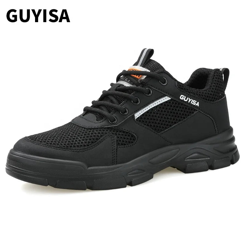 GUYISA European Standard Steel Toe Safety Shoes New Outdoor Summer and Winter for Factory Use