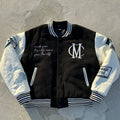 Custom Logo Wool Chenille Embroidery Flat Embroidery Bomber Jacket Hip Hop Style Winter Basketball Patchwork Design Men's