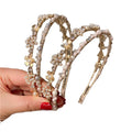 Wholesale Girls Fashion Hair Band Hair Accessories Double Layers Pearl Rhinestone Headband for Women