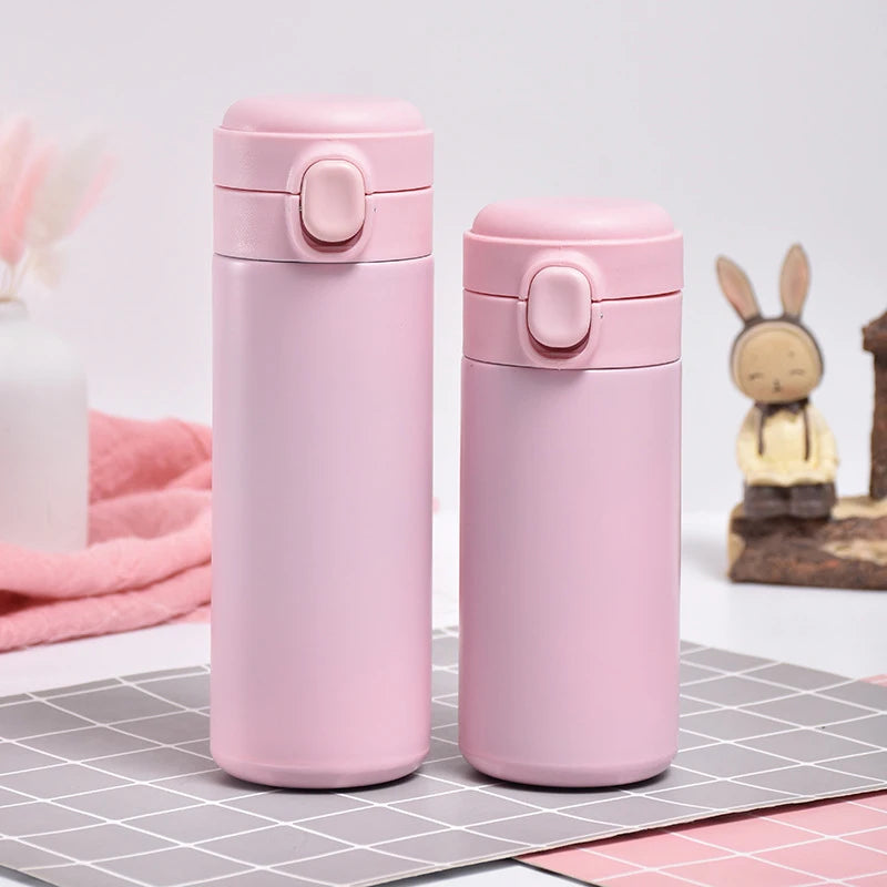 Portable Girl Boy Student Stainless Steel Water Bottle Vacuum Flasks Insulated Water Cup
