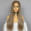 Babylon Original Wig European Hair Balayage Highlight Double Drawn Lace Top Wig Jewish Kosher Wigs Virgin Raw Remy Hair