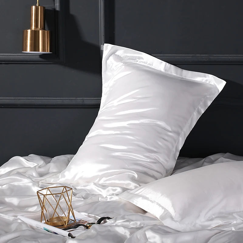 Wholesale Cooling Silky Pillowcases Set of 2 Soft Luxury 100% Polyester Satin Pillowcase for Hair Skin