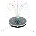 Outdoor Solar LED Fountain With 7 Color LED Light IP68 Patio Garden Fountain Pump Plastic Material Garden Ornaments