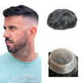 100% Real Indian Remy Hair Full Lace PU Custom-Made Size Free-Style Toupee Men 6 Inches Length 38mm Texture 130% Density