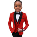 Custom Suit Blazer Vest Pant 3PCS Gentleman Clothes Sets 3-16T Kids Dress Birthday Formal Clothing Kids Boy Wedding Suits