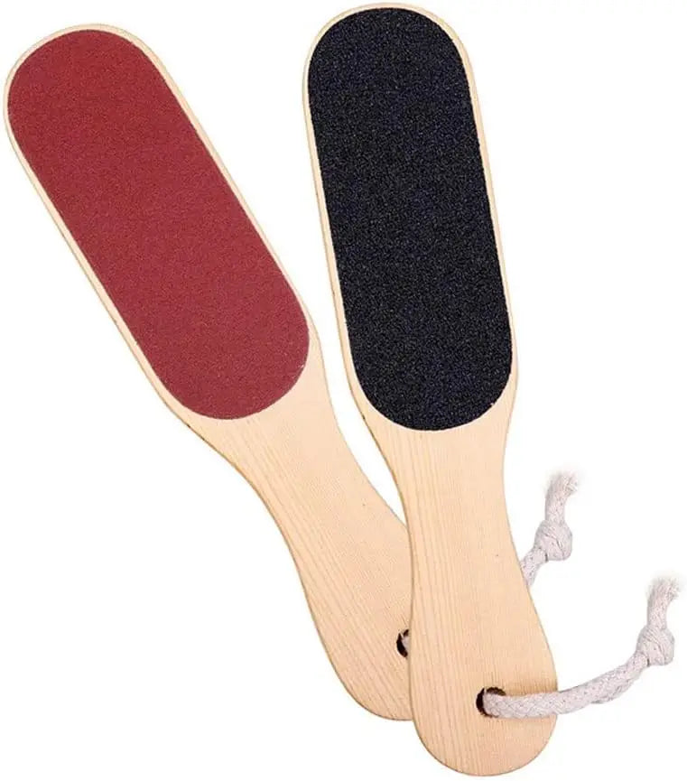 Wooden Double Sided Rough and Fine Surface Foot File Professional Foot File Callus Remover for Feet Hand