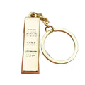 Custom Rectangular Blank 3d Laser Lettering Metal Keychain 3d Keychains