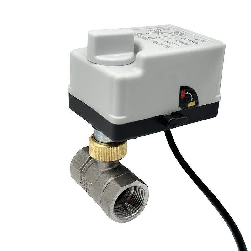 1/2''-1-1/4'' Stainless Steel Motorized Ball Valve with Manual Switch 220V 12V 24V Two-Way 3 Wire 2 Control Electric for Water