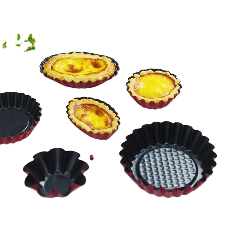 Premium Quality Metal Non-stick Coating Household Pie Pan Cake Mold Egg Tart Mold