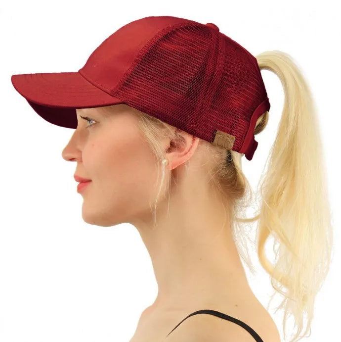 China Factory Pony Tail Hat Custom Ponytail Unisex Baseball Cap for WomenSports Capsglitter Ponytail Baseball Cap