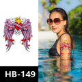 Fashionable Waterproof Sweat-Proof Temporary Body Art Tattoos Various Colorful Design Party Decorations Made From Durable Paper