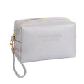 Custom Logo Waterproof Toiletry Bag PU Leather Case Pouch Makeup Bag Cosmetic Bag