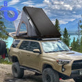 Black Square Aluminium Rail Roof Top Tent for 3 Persons Waterproof Four-season Double Layer