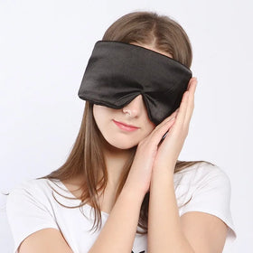 Fashion Lady Luxury Silk Brocade Biodegradable Eye Mask Aloe
