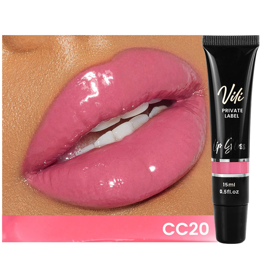 Wholesale Hydrating Shimmer Glitter Lipgloss Low MOQ Custom Private Label Lip Gloss