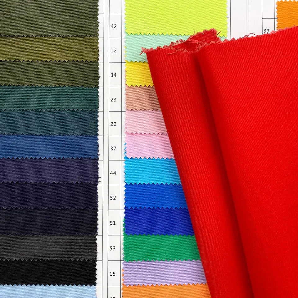 Accept Custom Designs Plain Dyed Stock Carbon Khaki Stretch Chino Woman Pants 98 % Cotton 2% Spandex Twill Fabric