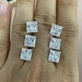 VVS1 D Square Moissanite Gemstones Princess Cut Moissanite Diamond White Moissanite Loose Stones