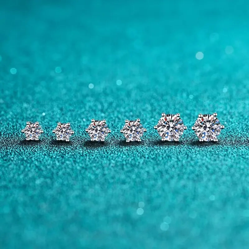 Trendy Fancy 925 Sterling Silver Diamond Earring Stud Real 925 for Engagement Wedding Anniversary Party Gift with Zircon Stone