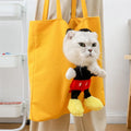 Fashion New Universal Canvas Walking Shoulder Bag Mickey Pet Backpack Carrier for Small Cats Dogs
