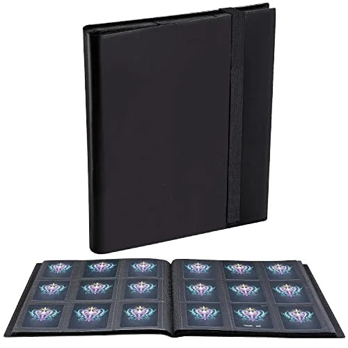 Premium 360 Pocket 9-Grid Trading Card Binder Custom PU Leather PVC Waterproof Durable Football Player Star Card Album Plastic