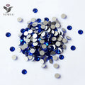 Sapphire  Crystal Glass  Crystal Rhinestone Non Hotfix Rhinestone Glue on Nail Rhinestones