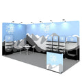10x20ft Custom Advertising Display Detachable Aluminum Backdrop Shelf Portable Trade Show Booth