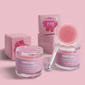Wholesale Organic Fruit Lip Care Scrub Custom Logo Vegan Strawberry 2 in 1 Lip Balm Lip Scrub