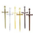 6 Color Alloy Antique Knight Sword Charms for Jewelry Making DIY Handmade Weapons Pendant 80*23mm M66