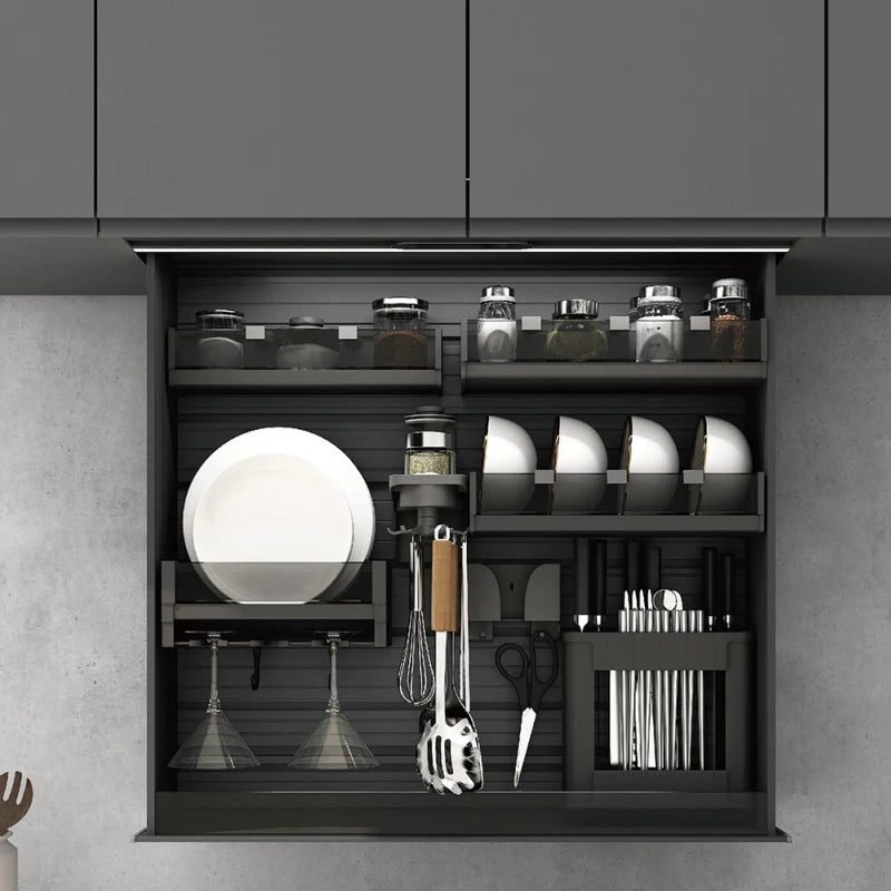 Kitchen Cabinet Accessories Electric Lift Pull Basket