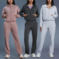 YIYI Winter With Pockets Women Tracksuit High Waist Leisure Workout Sets for Women With Big Pockets Comfortable Jogger Sets