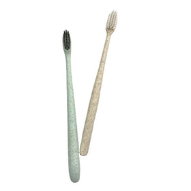 Eco Friendly Biodegradable Bamboo Charcoal Soft Bristles Wheat Straw Toothbrush
