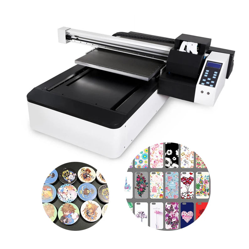 UV 6090 Flatbed Printer Mobile Phone Case UV DTF Machinery Varnish Print 3 Heads Xp600 I3200 Inkjet Flatbed Uv Printer