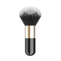 Custom Logo Kabuki Fan Brush Synthetic Hair Plastic Handle Large Powder Face Use Concealer Liquid Cream Foundation MegaBDM