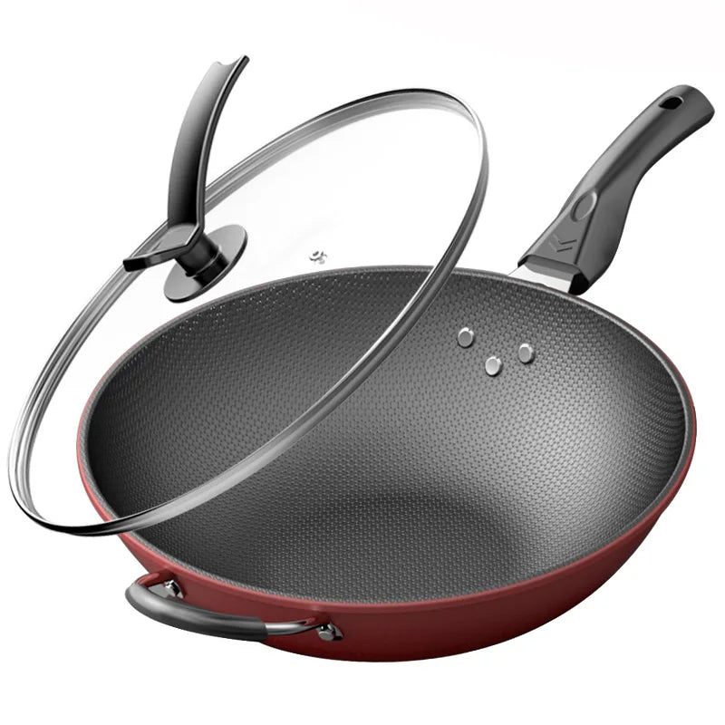 Hot Sale Baking Pans Cake Cast Saucepan Cooking Pancake Sauce Fry Wok Pan Honeycomb Structure Non Stick Pan With Lid