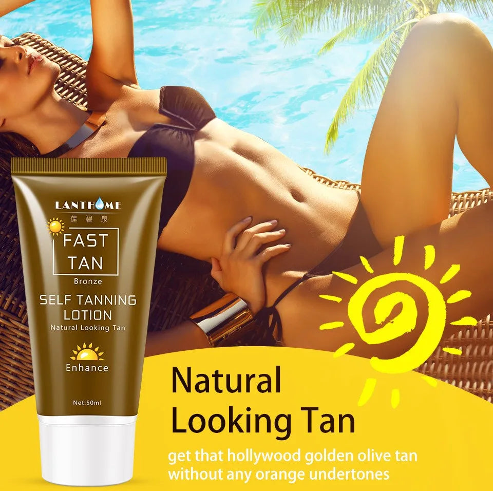 Hot Selling Private Label Skincare Tanning Accelerator Lotion Instant Sunless Self Tanning Lotion