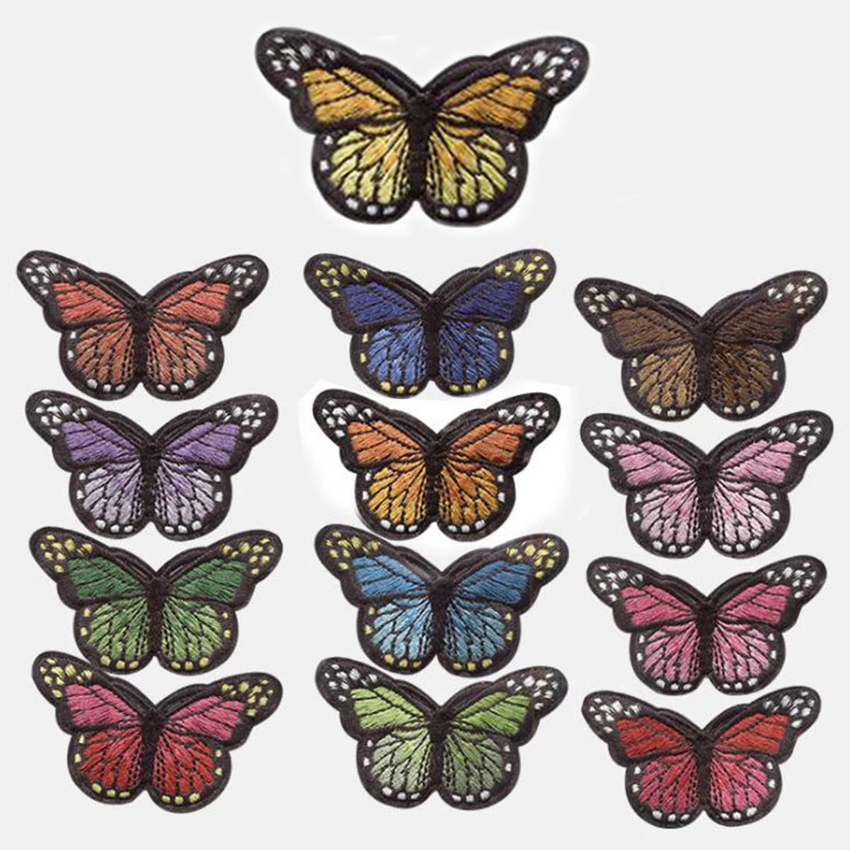 Embroidery Butterfly Patch Badge Sew Iron on Fabric Dress Clothing Applique Craft DIY Patches