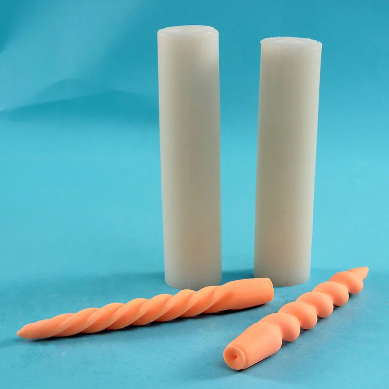 B-5023 Twist Surround Rotating Screw Rod Resin Silicone Soap Candle Mold Aromatherapy for 3D Mould