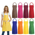 Hot Kitchen Cooking Restaurant Barbecue Painting Handmade Commercial 2 Pockets Mixed Color Ordinary Bib Apron in Bulk