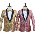 Shiny Red Sequin Shawl Collar Tuxedo Suit Blazer Glitter Suit Jacket DJ Club Stage Blazer Hombre Wedding Groom Singer Prom Men