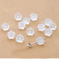 Premium Upgrade Soft Silicone Earring Backs Plum Blossom Shaped Earring Safety Backs Stopper