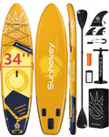 EU Warehouse 11'x34''x6'' Inflatable Paddle Board 420LBS Stand up Paddle Board Drop Stitch Tabla De sup for All Skill Levels