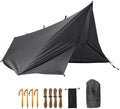 Woqig Tarp Rain Fly Waterproof Outdoor Camping Awnig with Hammock Compact and Portable Smooth Durable Fly Tarp