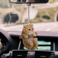 2022 New Cute Branch Cat Car Pendant Kitten Calico Cat Lover Car Hanging Decorative Auto Creative Gifts