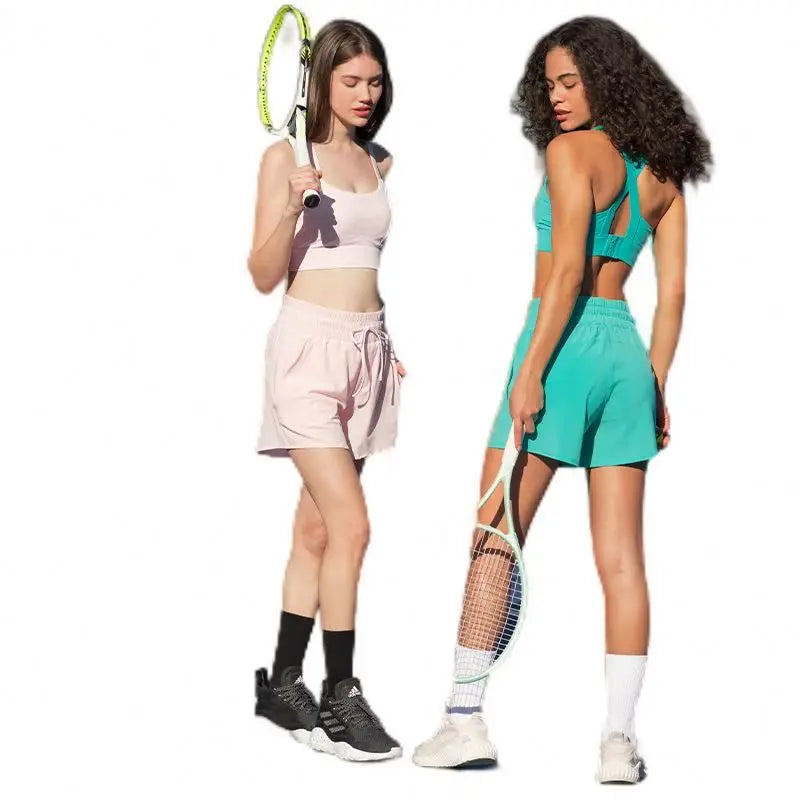 Wholesale Women Fitness Sets Sports Gym Wear Bra Shorts 2 Pieces  Yoga Set Tennis Clothing