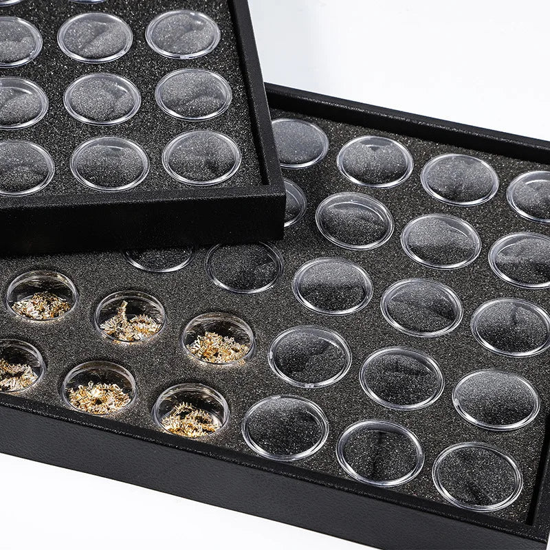 25/50 Grids Nail Jewelry Storage Box clear Round Bottle Tooth Gem Decoration case Nail Art Display Storage case Box