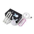 Black Rechargeable Teeth Whitening Kit with LED Accelerator 16 Minute Timer 35%CP Gel-Whiter Teeth Pen