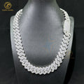 18MM Wide Cuban Chain Necklace Jewelry Hip Hop Jewelry Full Diamond Cuban Chain Necklace Bracelet for Men