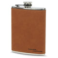Laser Engraved 8oz Faux Leather Wrapped Hip Flask Custom Laserable Leatherette Whiskey Liquor Flasks