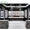 Artificial Marble Counter Aluminum Frame Smoke Shop Showcase Store LED Glass Tobacco Shop Display Cabinet
